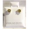 Image 1 : #46-NATURAL YELLOW CITRIN STUD EARRINGS