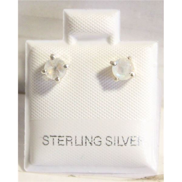 #18-NATURAL MOONSTONE STUD EARRINGS