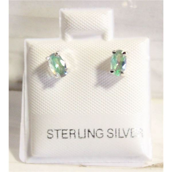 #21-NATURAL MYSTIC TOPAZ STUD EARRINGS