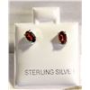 Image 1 : #10-NATURAL GARNET STUD EARRINGS
