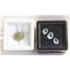 Image 1 : #302- NATURAL GREEN SAPPHIRE 5.5 CT  & TOPAZ  1.5C