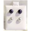 Image 1 : #165-NATURAL AKOYA PEARL STUD EARRINGS 2 PAIRS
