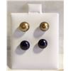 Image 1 : #169-NATURAL AKOYA PEARL STUD EARRINGS 2 PAIRS