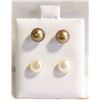 Image 1 : #176-NATURAL AKOYA PEARL STUD EARRINGS 2 PAIRS
