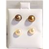 Image 1 : #180-NATURAL AKOYA PEARL STUD EARRINGS 2 PAIRS