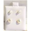 Image 1 : #190-NATURAL AKOYA PEARL STUD EARRINGS 2 PAIRS