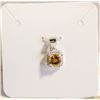 Image 1 : #108-NATURAL CITRIN & ZIRCON   PENDANT