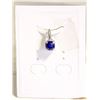 Image 1 : #58-NATURAL BLUE SAPPHIRE PENDANT
