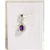 Image 1 : #88-NATURAL AMETHYST & CZ  PENDANT