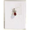 Image 1 : #115-NATURAL GARNET & CZ PENDANT