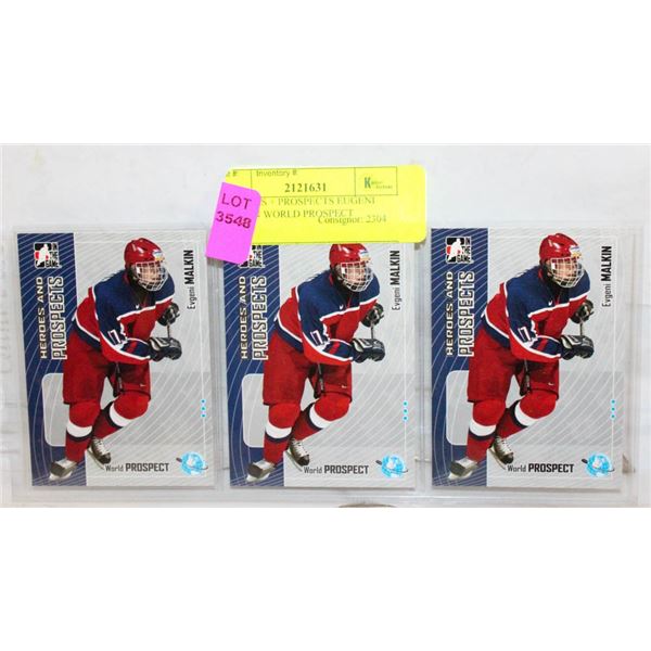 3 HEROES + PROSPECTS EUGENI MALKIN WORLD PROSPECT