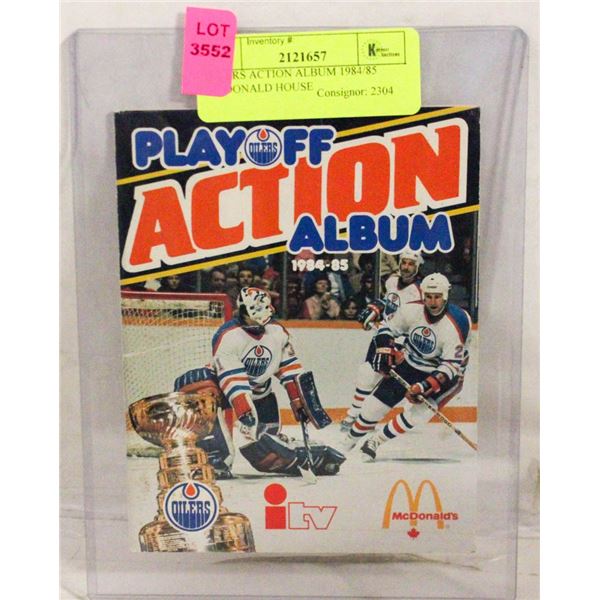 OILERS ACTION ALBUM 1984/85 MCDONALD HOUSE