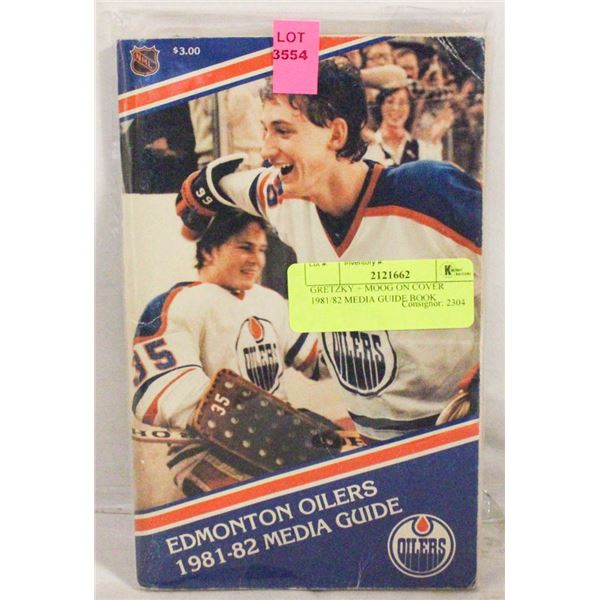 GRETZKY + MOOG ON COVER 1981/82 MEDIA GUIDE BOOK