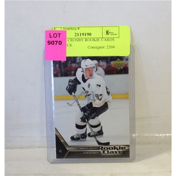 6 SIDNEY CROSBY ROOKIE CARDS UPPERDECK
