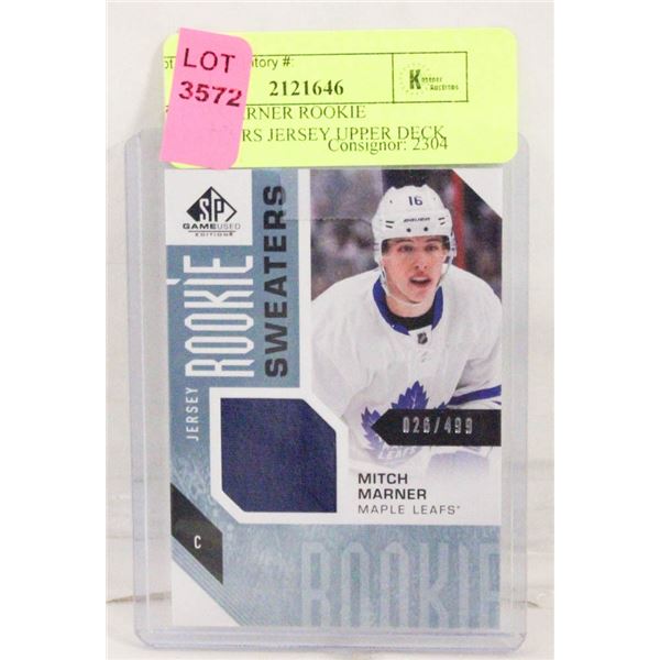 MITCH MARNER ROOKIE SWEATHERS JERSEY UPPER DECK