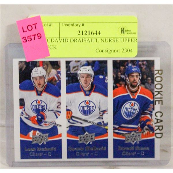 MCDAVID DRAISAITL NURSE UPPER DECK