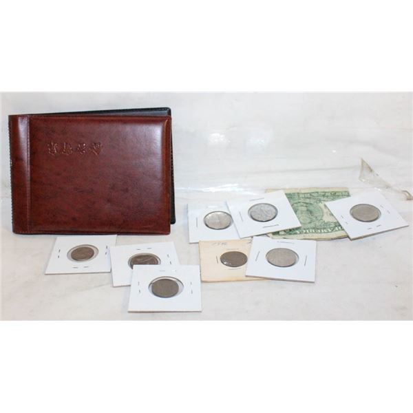 COLLECTION OF ANTIQUE CANADA US MONEY