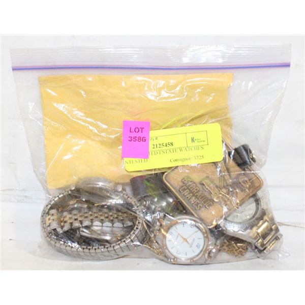 LOT ASSORTED ESTATE WATCHES UNTESTED