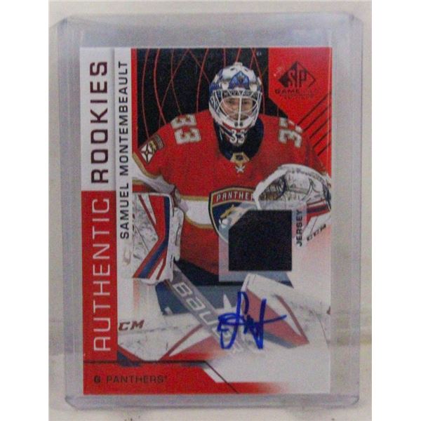 2018-19 SP GAME USED  SAMUEL MONTEMBAULT AUTO RC