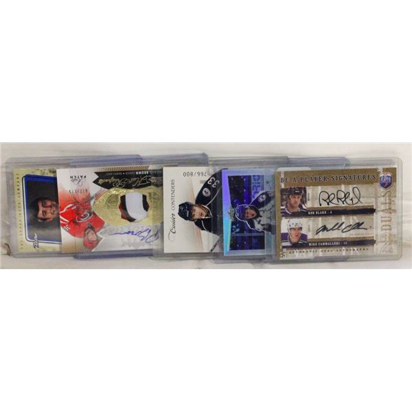 AUTOGRAPH HOCKEY CARD LOT X5