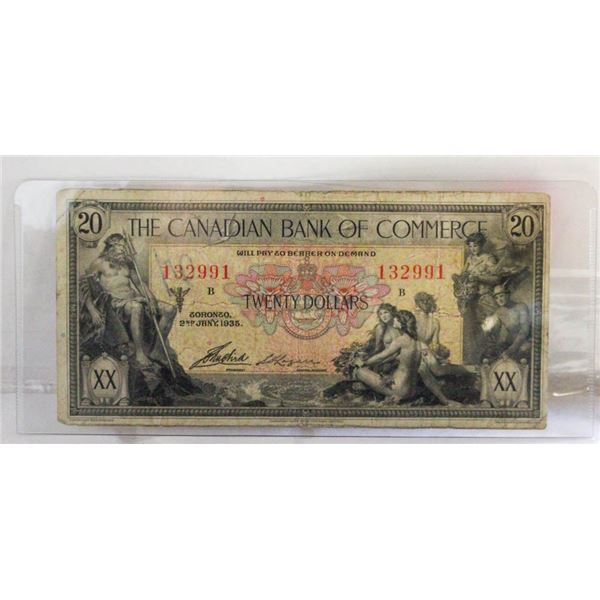 1935 CANADIAN BANK OF COMMERCE $20 BILL