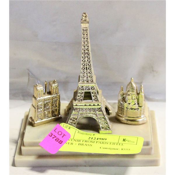 SOUVENIR FROM PARIS EIFFEL TOWER + BRASS