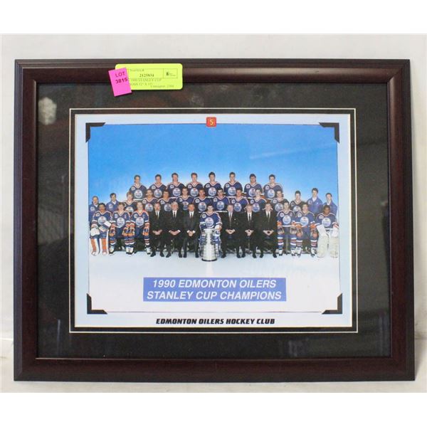 OILERS 1990 STANLEY CUP CHAMPIONS 12" X 15"