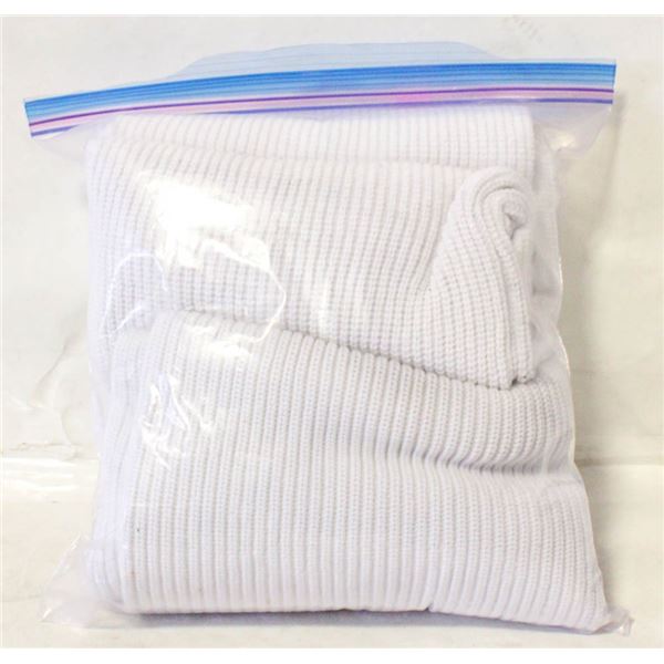 TWO SETS OF HOCKEY SOCKS WHITE LARGE