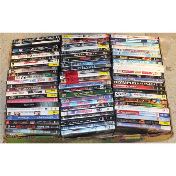 APPROX 72 DVDS IN BOX