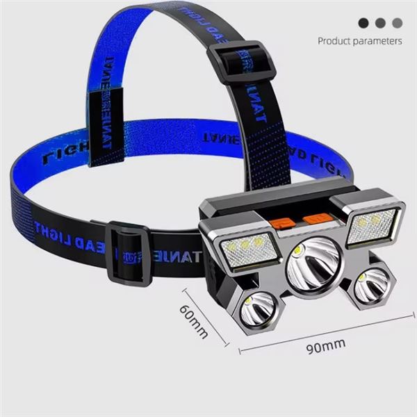 RECHARGEABLE BRIGHT 5-LED WATERPROOF HEADLIGHT