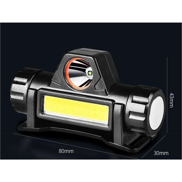 RECHARGEABLE XPE+COB LED HEADLIGHT W/MAGNET SIDE