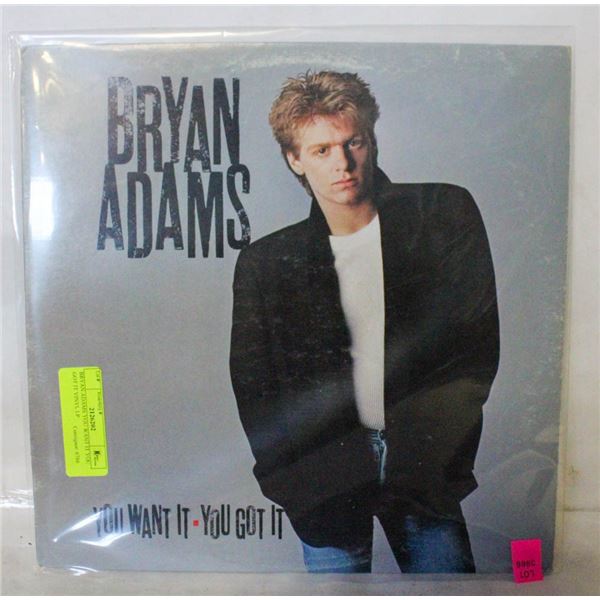 BRYAN ADAMS YOU WANT IT YOU GOT IT VINYL LP