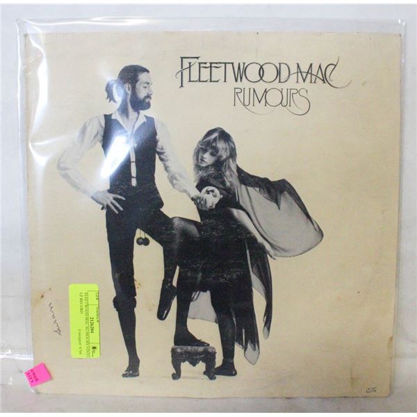 FLEETWOOD MAC RUMOURS VINYL LP RECORD