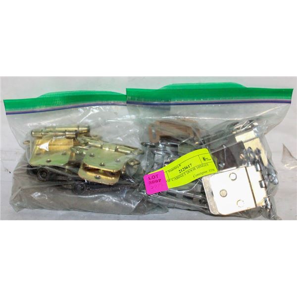 LOT OF CABINET DOOR HINGES