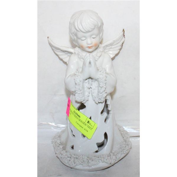 TWO ANGELS CADLE HOLDER+TREE ORNAMENT