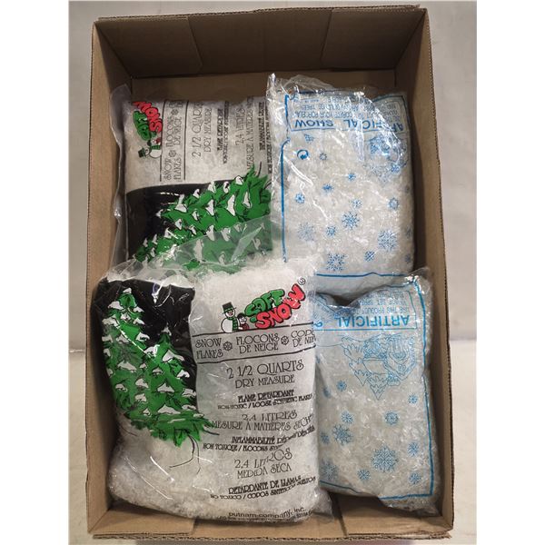 4 BAGS ARTIFICIAL CHRISTMAS SOFT SNOW