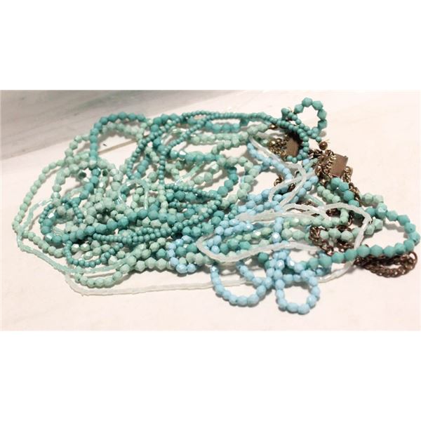 LARGE 7 LAYER TURQUOISE COLOR NECKLACE