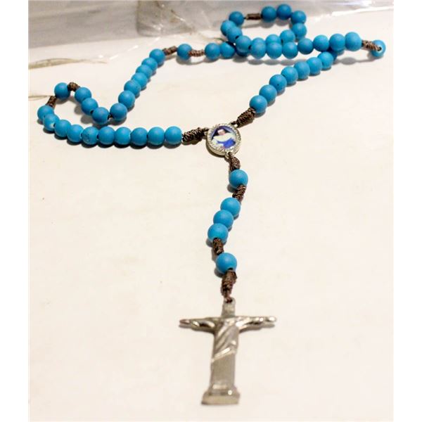 BLUE/TEAL TONED CRUCAFIX