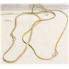 Image 1 : 2 GOLD TONE NECKLACES 16" METAL UNMARKED