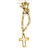 Image 1 : MENS 22" LINK CHAIN WITH CROSS PENDANT