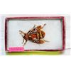 Image 1 : NEW BEE BROOCH ENAMEL GOLDEN AMBER