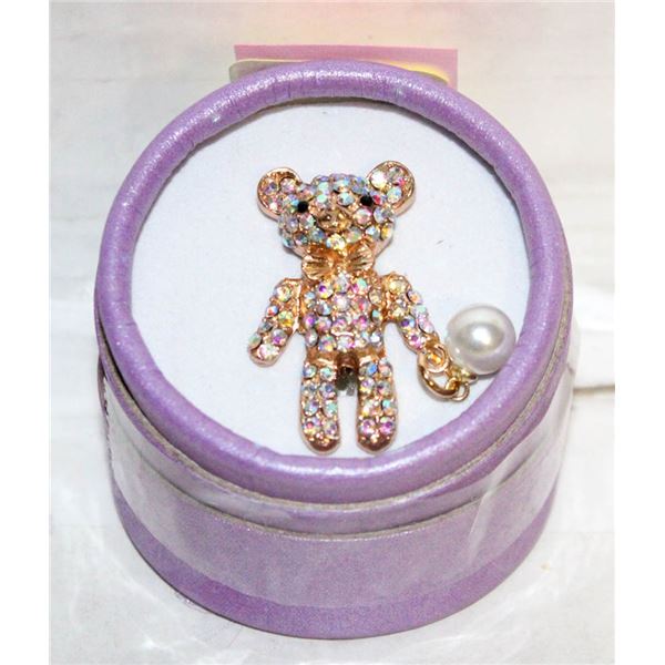 NEW TEDDY RHINESTONES FILLED WITH PEARL