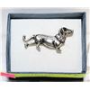 Image 1 : NEW DACHSHUND BROOCH SILVERY &