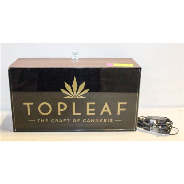 TOP LEAF THE CRAFT OF CANNABIS SIGN