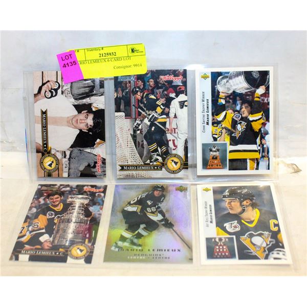 MARIO LEMIEUX 6 CARD LOT