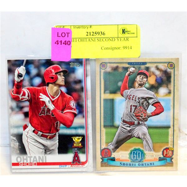 2 SHOHEI OHTANI SECOND YEAR CARDS