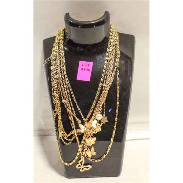 JEWELRY DISPLAY NECKLACE STAND WITH 8 NECKLACES