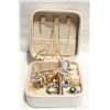 Image 1 : TRAVELING JEWELRY BOX FULL OF JEWELRY