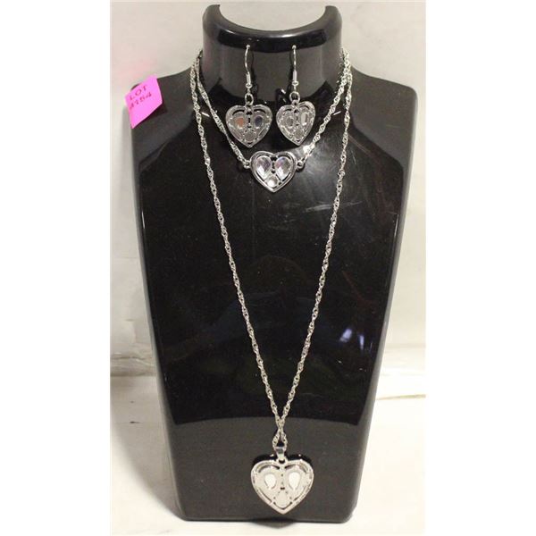 JEWELRY DISPLAY W/BRACELET NECKLACE AND EARRINGS