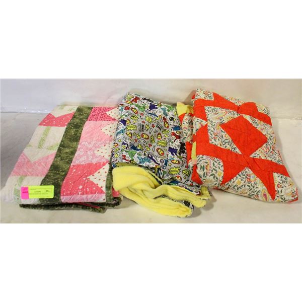 3 HANDMADE BABY BLANKETS